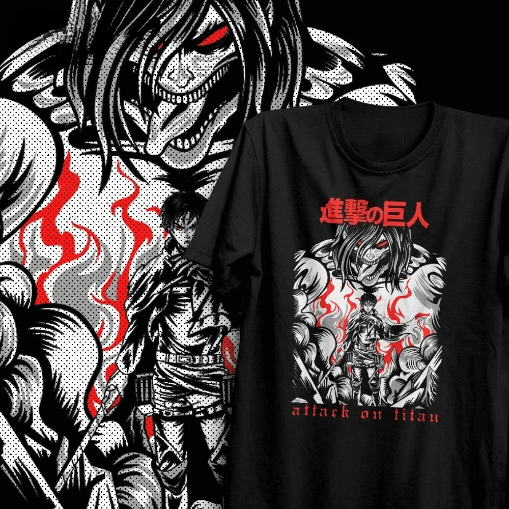 Футболка Attack Titan Fury с рисунком манги, хлопковая футболка с короткими рукавами, свободный мужской и женский топ, летняя повседневная уличная одежда
Футболка Attack Titan Fury с рисунком манги, хлопковая футболка с короткими рукавами, свободный мужской и женский топ, летняя повседневная уличная одежда