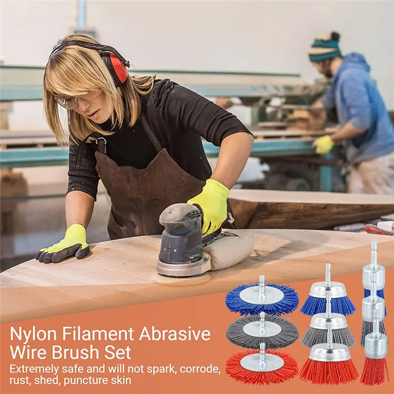 ABAH-Filament Abrasive Wire Brush Wheels,3Sizes Nylon Drill Brush Set With 1/4In Drill For Removal Of Rust Corrosion Paint
ABAH-Filament Abrasive Wire Brush Wheels,3Sizes Nylon Drill Brush Set With 1/4In Drill For Removal Of Rust Corrosion Paint