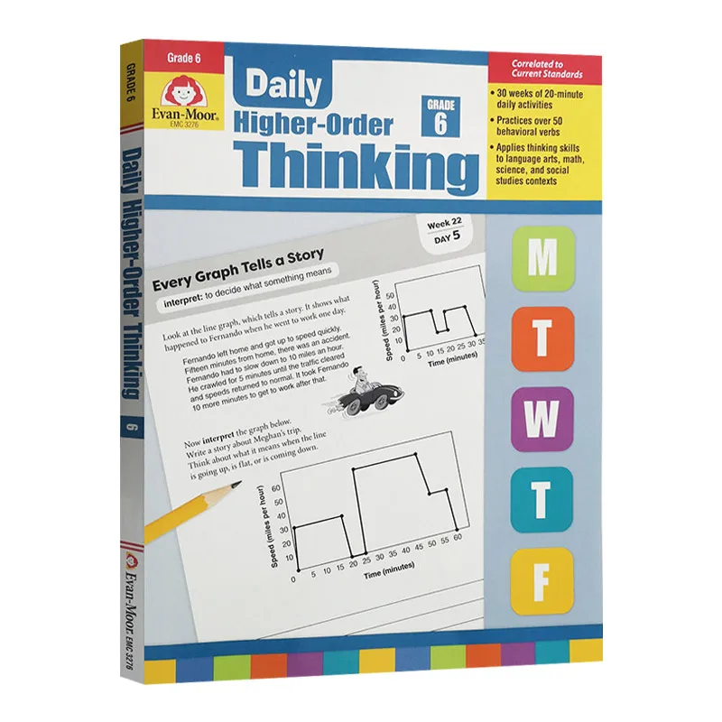 Evan-Moor Daily Higher-Order Thinking Grade 6 TE Workbook,aged 9 10 11 12,, English book 9781629384597
Evan-Moor Daily Higher-Order Thinking Grade 6 TE Workbook,aged 9 10 11 12,, English book 9781629384597