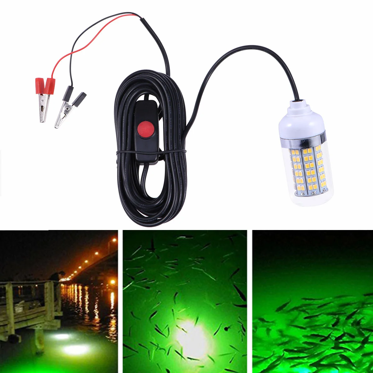 Fishing Light DC12V/24V 108 LEDs 2835 Deep Drop Underwater Light Fishing Lures Fish Finder Lamp Attracts Fish Prawns (White)
Fishing Light DC12V/24V 108 LEDs 2835 Deep Drop Underwater Light Fishing Lures Fish Finder Lamp Attracts Fish Prawns (White)