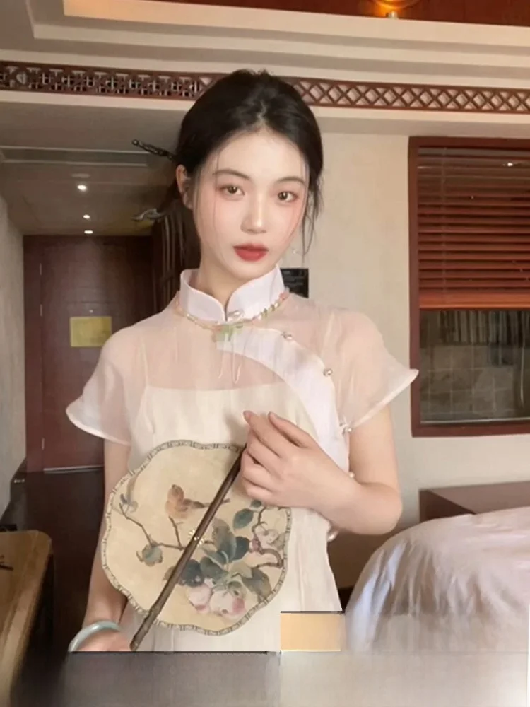 New Chinese Style Reformed Set Women Summer Cool Zen Dress Strap Outer Covering Two-Piece Set Fashionable Ensemble
New Chinese Style Reformed Set Women Summer Cool Zen Dress Strap Outer Covering Two-Piece Set Fashionable Ensemble