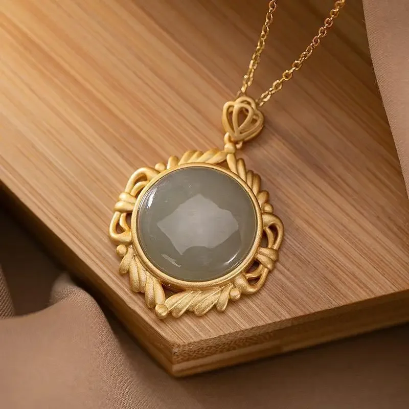 Original Design Inlaid Natural Hetian Jasper Pendant Necklace for Women Chinese Style Retro Fresh Charm Silver Jewelry
Original Design Inlaid Natural Hetian Jasper Pendant Necklace for Women Chinese Style Retro Fresh Charm Silver Jewelry
