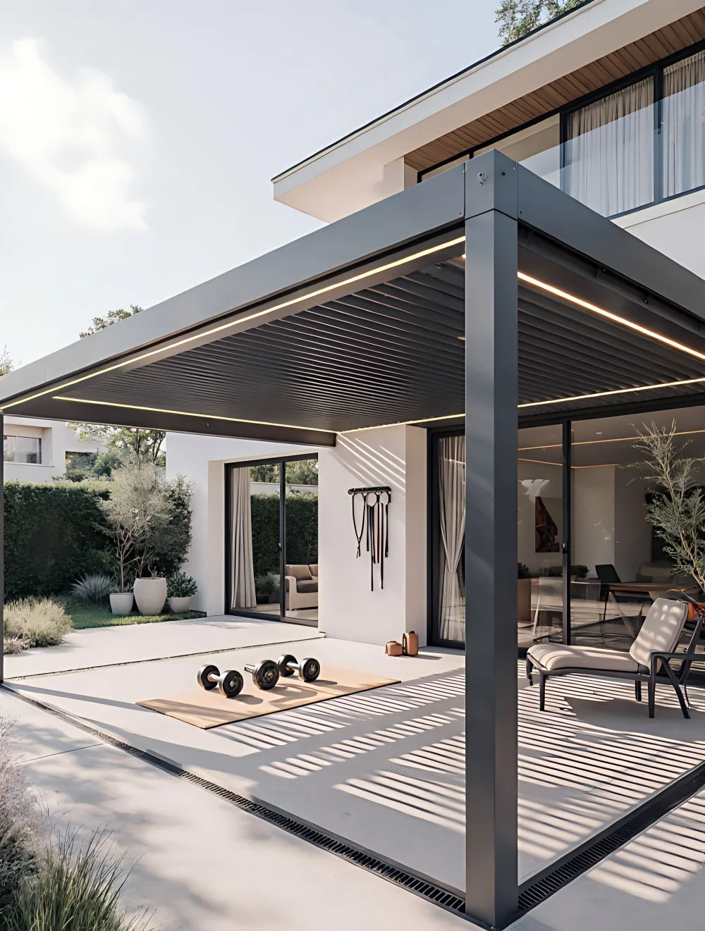 Factory Customized Design Gazebo for Garden Patio Use Outdoor Aluminum Luxury Exterior Pergola with Motorized Louver Sun Shade
Factory Customized Design Gazebo for Garden Patio Use Outdoor Aluminum Luxury Exterior Pergola with Motorized Louver Sun Shade