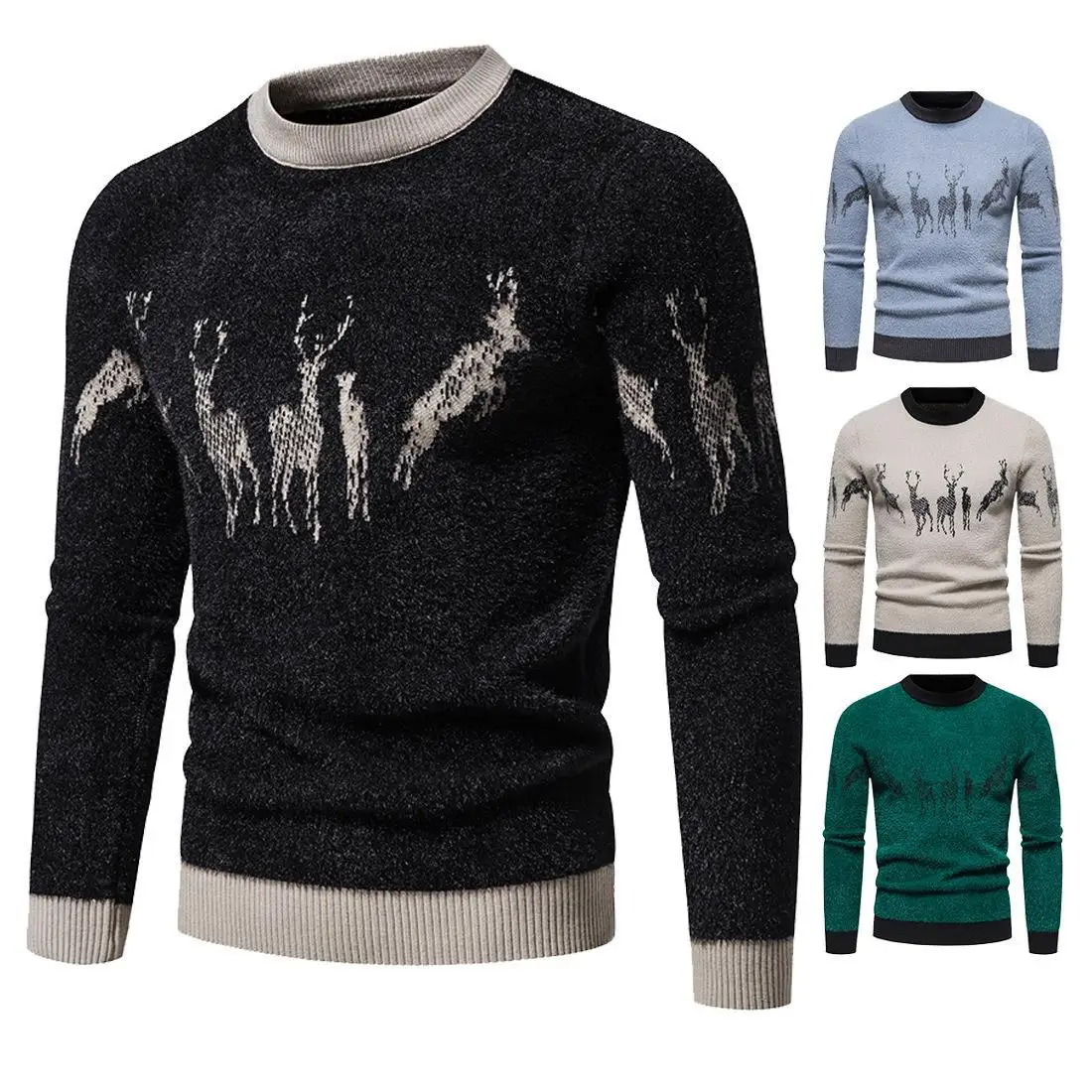 Winter New Men's Sweater Pullover High-quality Men Slim Fit Round Neck Knitwear Mens Casual Fashion Underlay Sweater Size M-3xl
Winter New Men's Sweater Pullover High-quality Men Slim Fit Round Neck Knitwear Mens Casual Fashion Underlay Sweater Size M-3xl