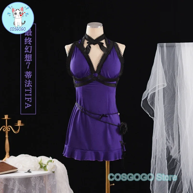 COSGOGO FF7 Tifa Cosplay Costumes Purple Dresses Game Final Fantasy Role Play Uniform Female Halloween Carnival Party Dressing
COSGOGO FF7 Tifa Cosplay Costumes Purple Dresses Game Final Fantasy Role Play Uniform Female Halloween Carnival Party Dressing