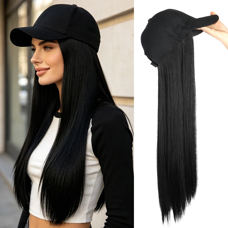 24Inch Synthetic Baseball Cap Hat Hair Accessories Long Straight Hair Extension for Women Girl Daily Use
24Inch Synthetic Baseball Cap Hat Hair Accessories Long Straight Hair Extension for Women Girl Daily Use