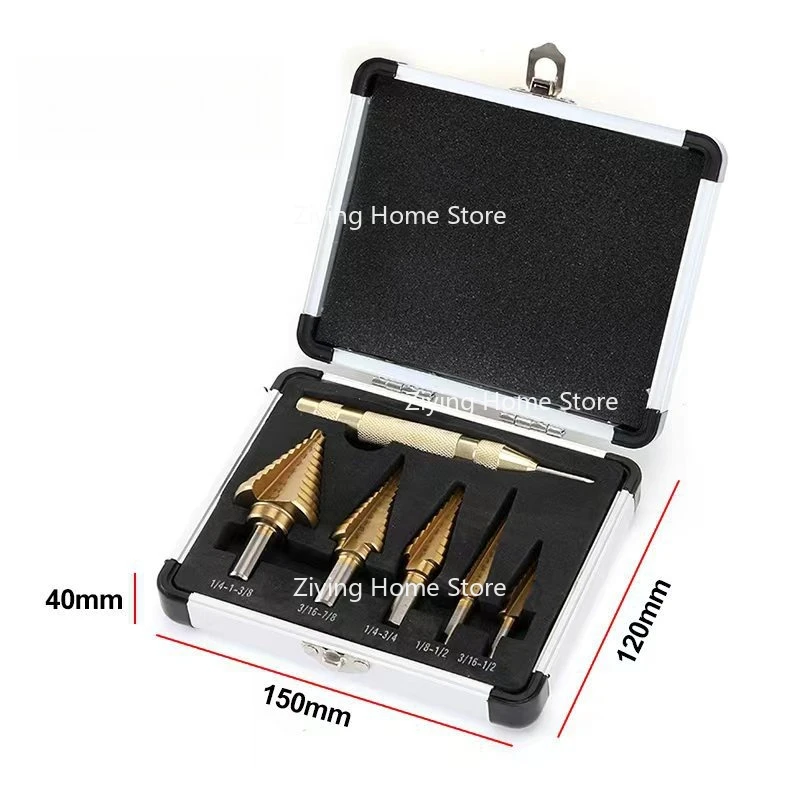 Подходит для набора алюминиевых коробок из 6 предметов с императорской треугольной ручкой с титановым покрытием, набор перфораторов для ступенчатой дрели
Подходит для набора алюминиевых коробок из 6 предметов с императорской треугольной ручкой с титановым покрытием, набор перфораторов для ступенчатой дрели