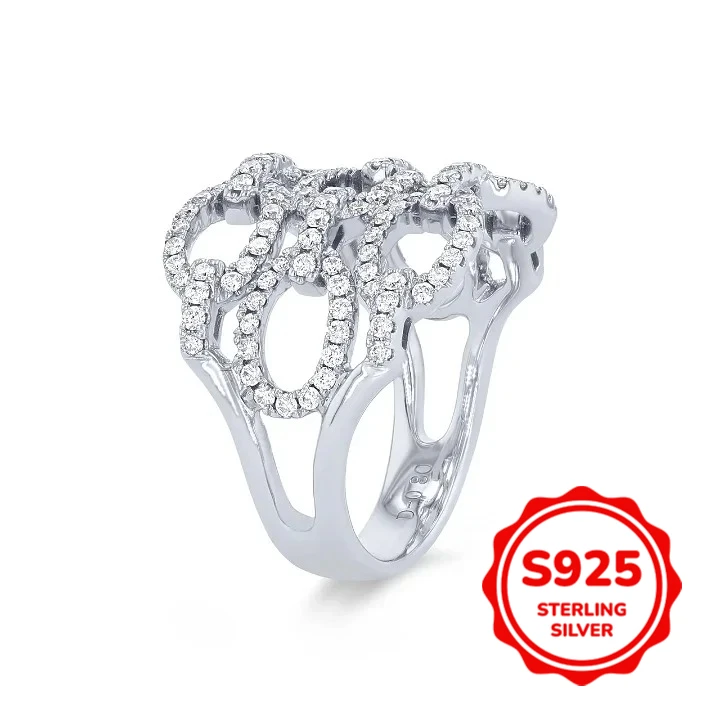 Classic and Fashionable S925 Silver Hollow Full Diamond Rings and Elegant Rings
Classic and Fashionable S925 Silver Hollow Full Diamond Rings and Elegant Rings