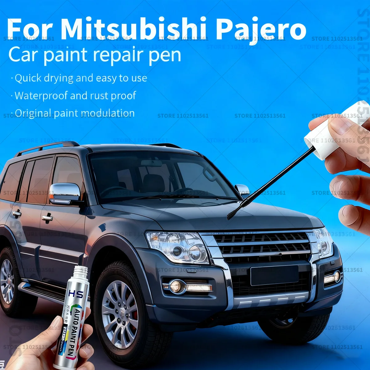 Ручка для ремонта автомобильной краски для Mitsubishi Pajero Sport Touch Up, средство для удаления царапин, сделай сам, автоаксессуары, белый W09, черный, серебристый, зеленый G70
Ручка для ремонта автомобильной краски для Mitsubishi Pajero Sport Touch Up, средство для удаления царапин, сделай сам, автоаксессуары, белый W09, черный, серебристый, зеленый G70