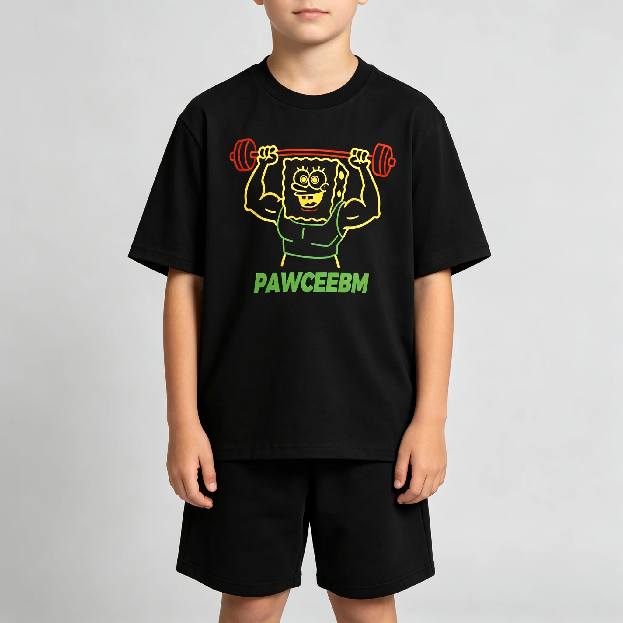 Retro Cartoon Weightlifting SpongeBob Sport T shirt Men Women Tee Adults Children Boy Gril Top Kids Parent Child Cotton Tshirt
Retro Cartoon Weightlifting SpongeBob Sport T shirt Men Women Tee Adults Children Boy Gril Top Kids Parent Child Cotton Tshirt