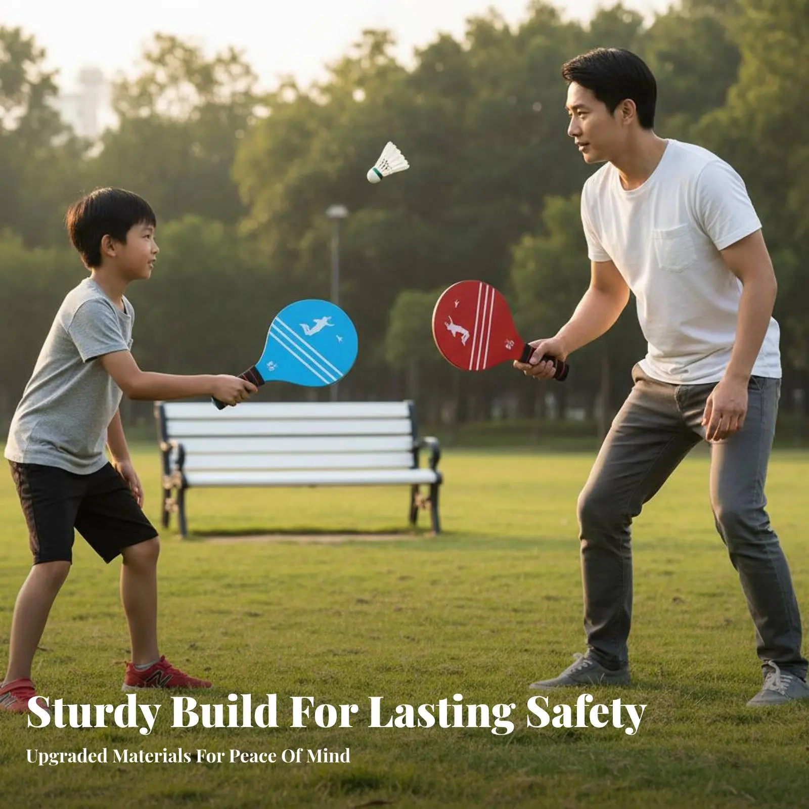 Shuttlecock Paddle Game Sturdy Wood Construction Banyupai Paddle Set Wooden Paddleball Set Thickened Paddles for Adults
Shuttlecock Paddle Game Sturdy Wood Construction Banyupai Paddle Set Wooden Paddleball Set Thickened Paddles for Adults