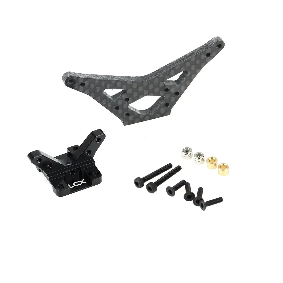 LCX Racing RC Truck Car Carbon Fiber Rear Shock Tower Shock Wing Holder Mount for 1/16 Losi Mini-B Buggy Upgrades Accessories
LCX Racing RC Truck Car Carbon Fiber Rear Shock Tower Shock Wing Holder Mount for 1/16 Losi Mini-B Buggy Upgrades Accessories