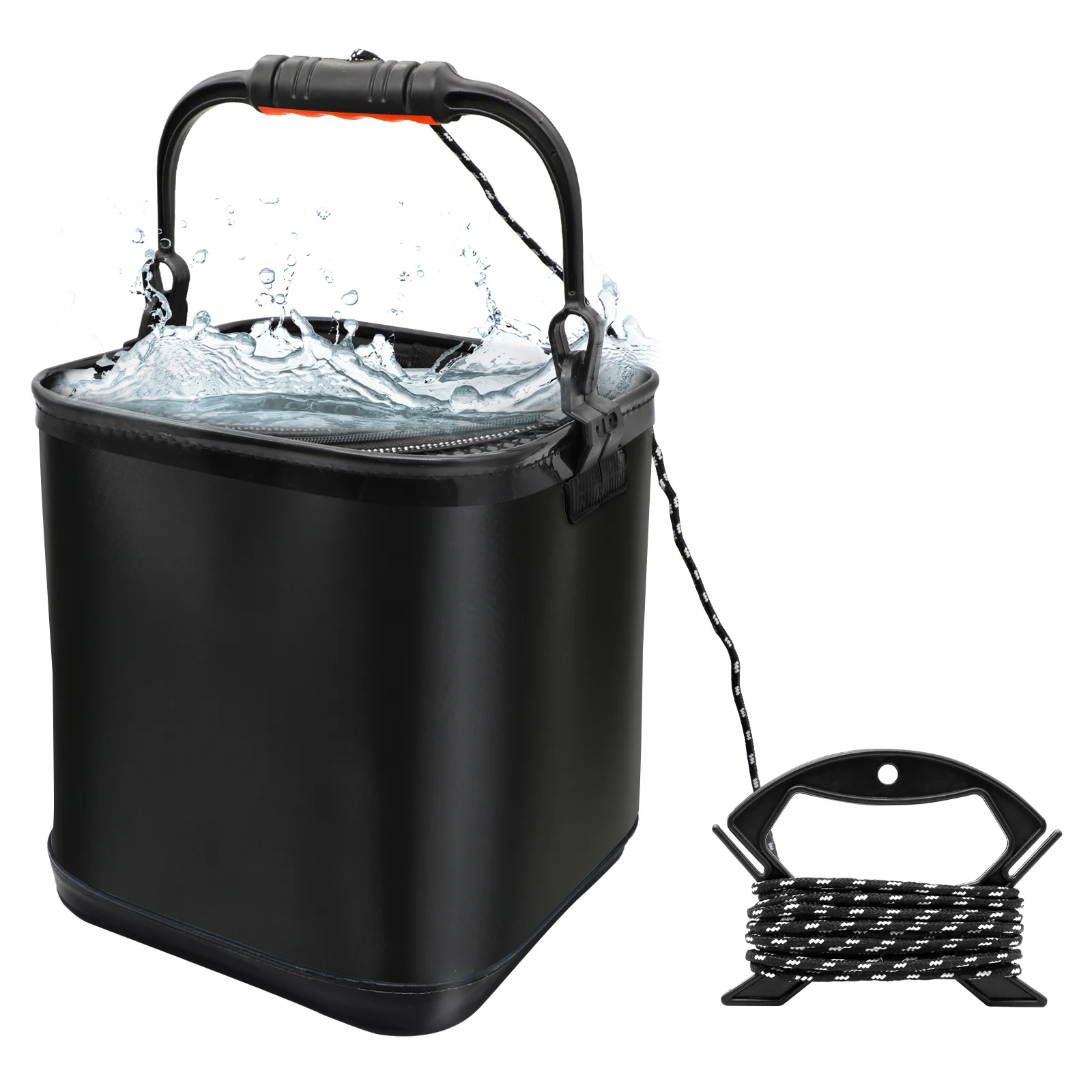 SANLIKE Black Portable Fish Box 12L Collapsible EVA Fishing Bucket with 5m Rope Handle and Mesh Zip for Outdoor Fishing Tools
SANLIKE Black Portable Fish Box 12L Collapsible EVA Fishing Bucket with 5m Rope Handle and Mesh Zip for Outdoor Fishing Tools