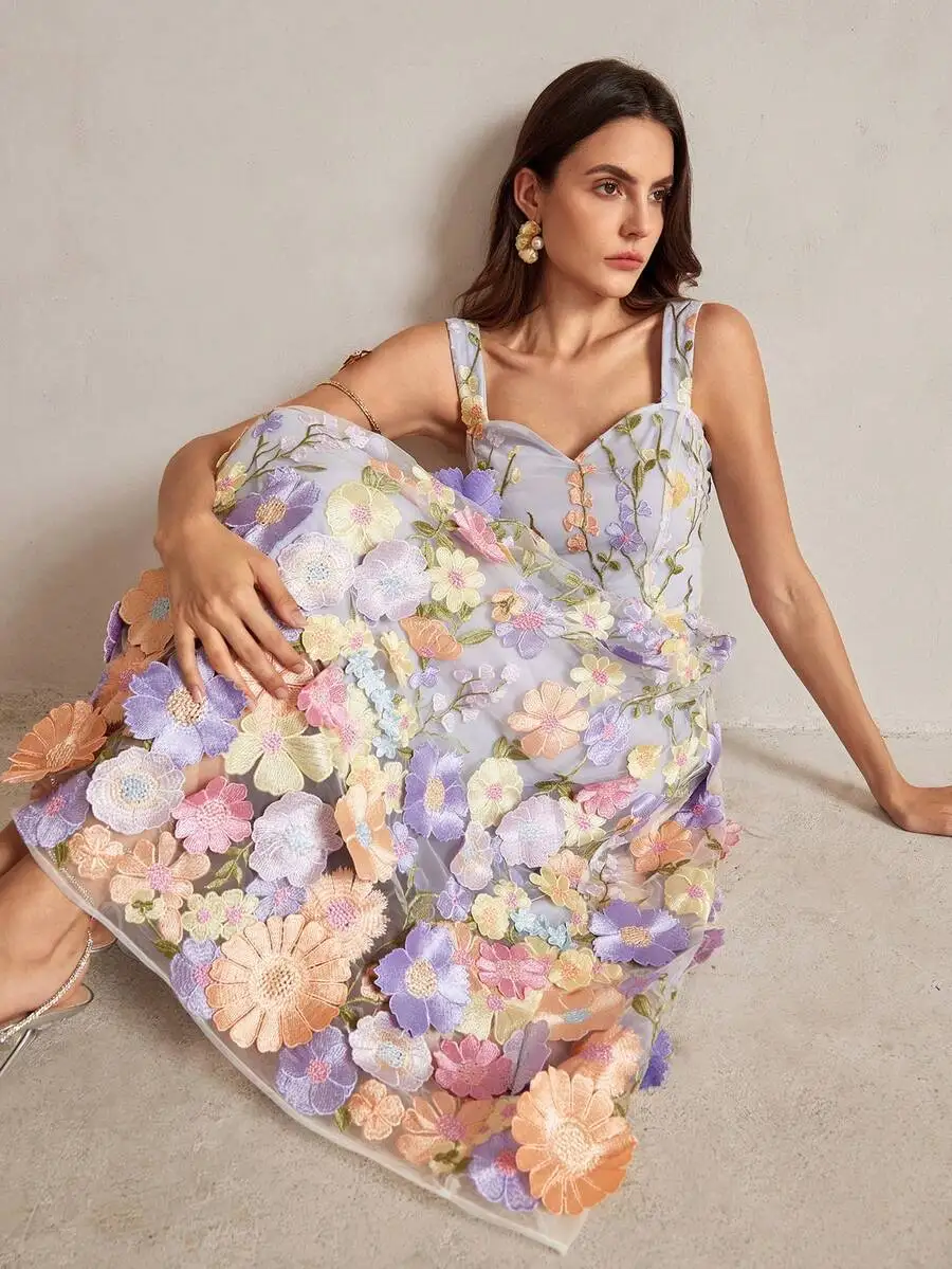 Embroidered Floral Luxury Party Dress For Women Spring Wedding Guest Outfit
Embroidered Floral Luxury Party Dress For Women Spring Wedding Guest Outfit