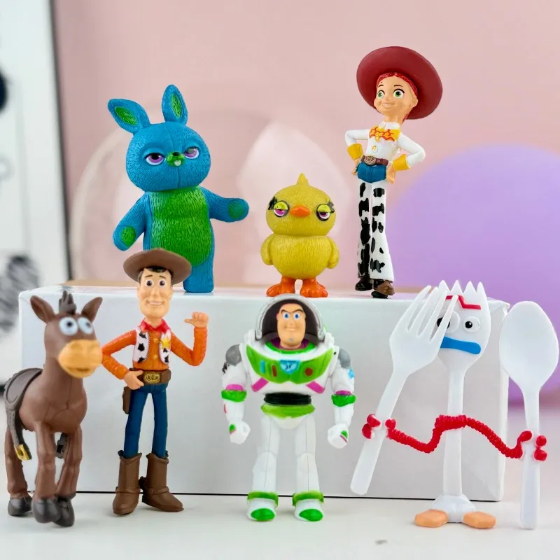 Disney Toy Story 4 Figures Set Woody Buzz Jessie Forky Bunny Ducky Bullseye Collectible Model Toys for Kids Fans Desktop Decorat
Disney Toy Story 4 Figures Set Woody Buzz Jessie Forky Bunny Ducky Bullseye Collectible Model Toys for Kids Fans Desktop Decorat