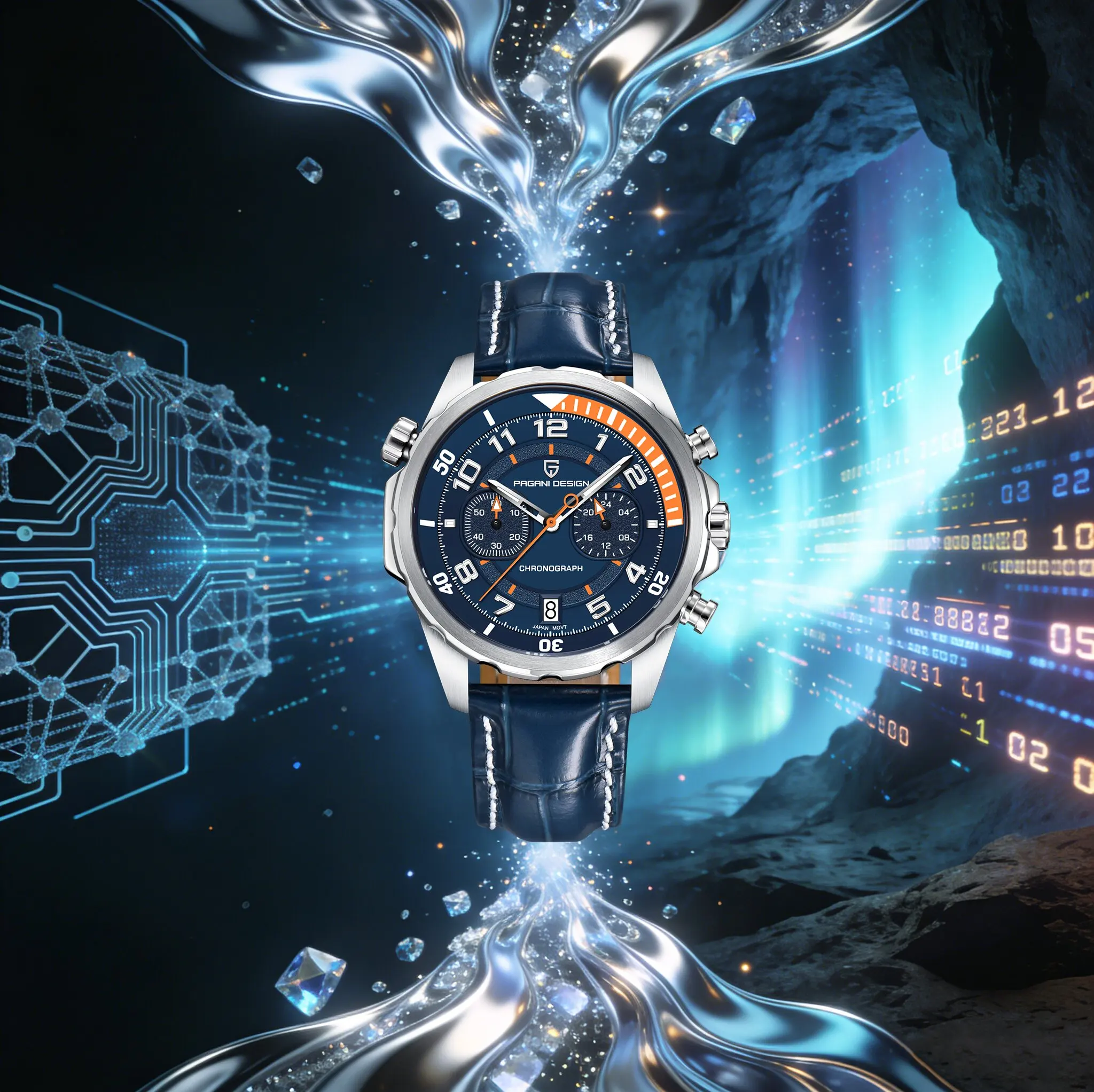 PAGANI DESIGN Gentleman Men's Quartz Watch 44MM Elite First Choice VK64 Sapphire Mirror Luminous Calendar 50m Diving Chronograph
PAGANI DESIGN Gentleman Men's Quartz Watch 44MM Elite First Choice VK64 Sapphire Mirror Luminous Calendar 50m Diving Chronograph