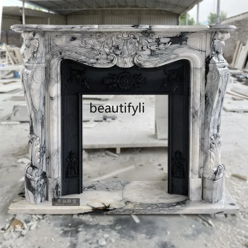 P Marble Fireplace Natural Stone Large Flower White French Living Room Decorative Cabinet Fireplace
P Marble Fireplace Natural Stone Large Flower White French Living Room Decorative Cabinet Fireplace