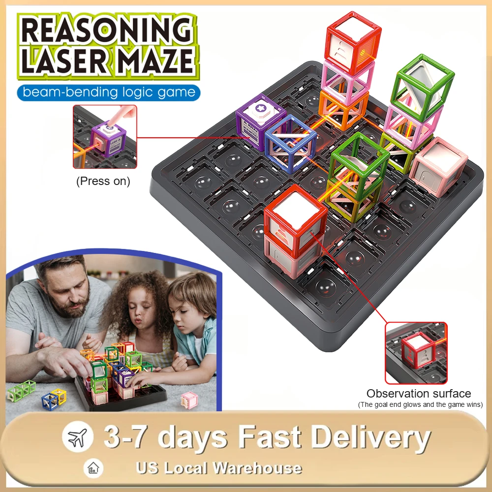 STEM-игра, лазерный лабиринт, игрушки, 60-уровневыеenges для детей, обучение мышлению, настольная игра, штабелирование, развивающая игрушка, домашняя игра JBL7071
STEM-игра, лазерный лабиринт, игрушки, 60-уровневыеenges для детей, обучение мышлению, настольная игра, штабелирование, развивающая игрушка, домашняя игра JBL7071