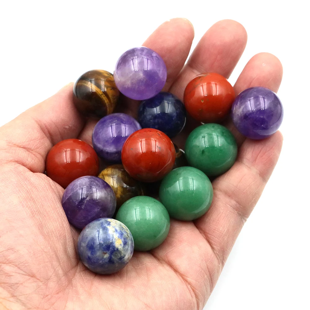 20mm Natural Crystal Stone Healing Energy Amethyst Gemstone Decor Gem Mini Ball Home Office Ornament Bead for DIY Jewelry Making
20mm Natural Crystal Stone Healing Energy Amethyst Gemstone Decor Gem Mini Ball Home Office Ornament Bead for DIY Jewelry Making