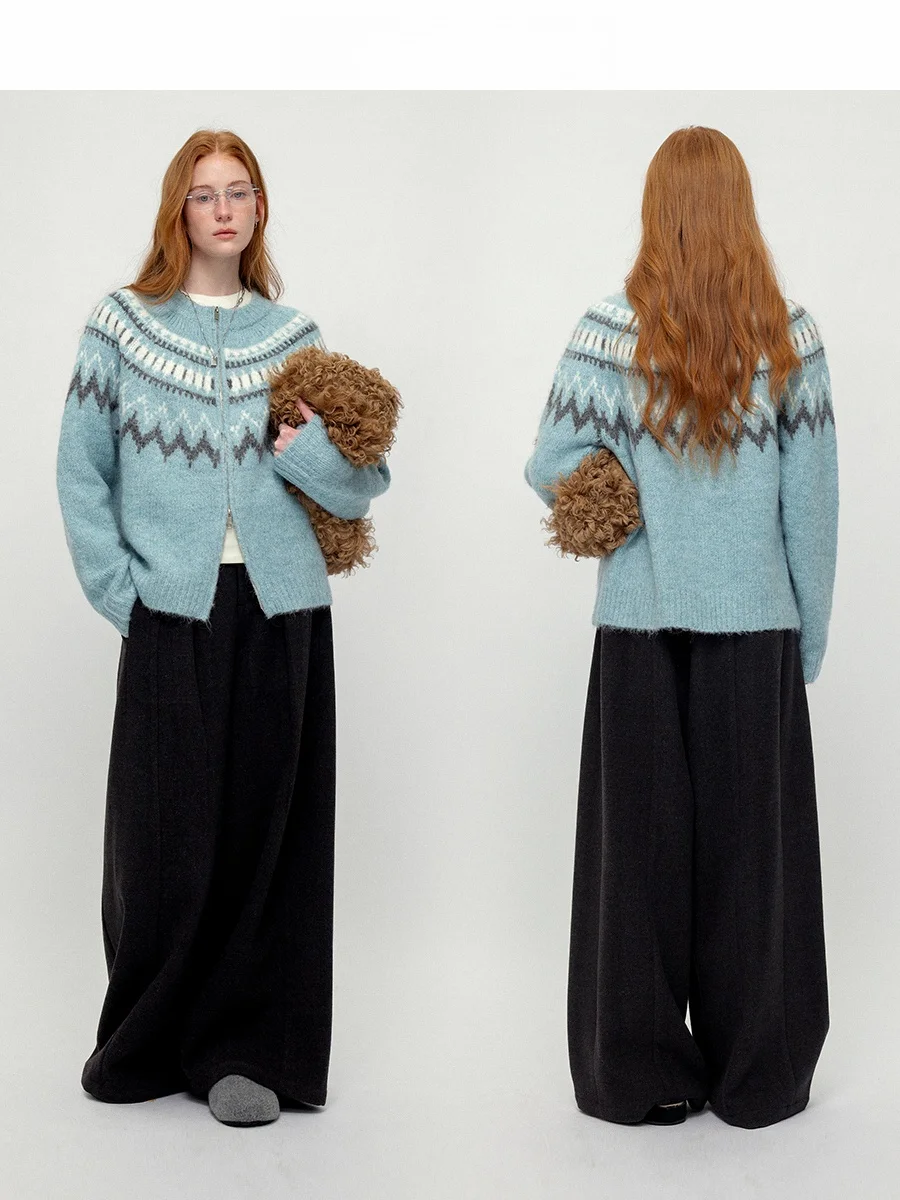 CHACHASTU Winter Warm Thi Woolen Sweater Women's oulder Insert Classic Double Zipper Knitted Jaet Extreme mat Sle
CHACHASTU Winter Warm Thi Woolen Sweater Women's oulder Insert Classic Double Zipper Knitted Jaet Extreme mat Sle