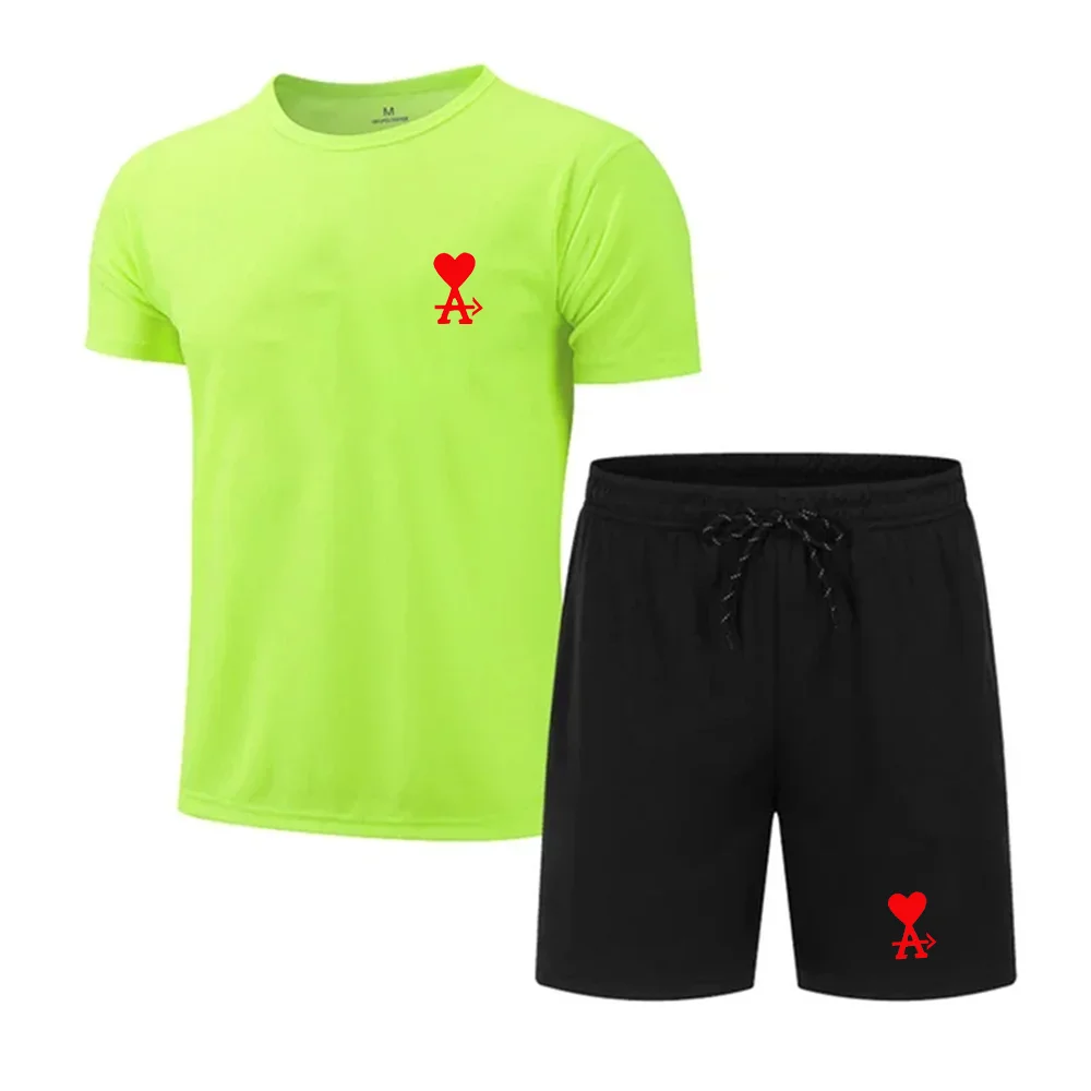 Summer men's casual breathable sportwear short sleeve T-shirt shorts two-piece summer men's fast-drying jogging fitness top set
Summer men's casual breathable sportwear short sleeve T-shirt shorts two-piece summer men's fast-drying jogging fitness top set