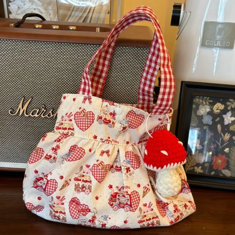 Dog Cake Y2K Heart Print Tote Bag Girl Gingham Lined Shoulder Handbag Original High Capacity Daily Commute Purse Women's Handbag
Dog Cake Y2K Heart Print Tote Bag Girl Gingham Lined Shoulder Handbag Original High Capacity Daily Commute Purse Women's Handbag
