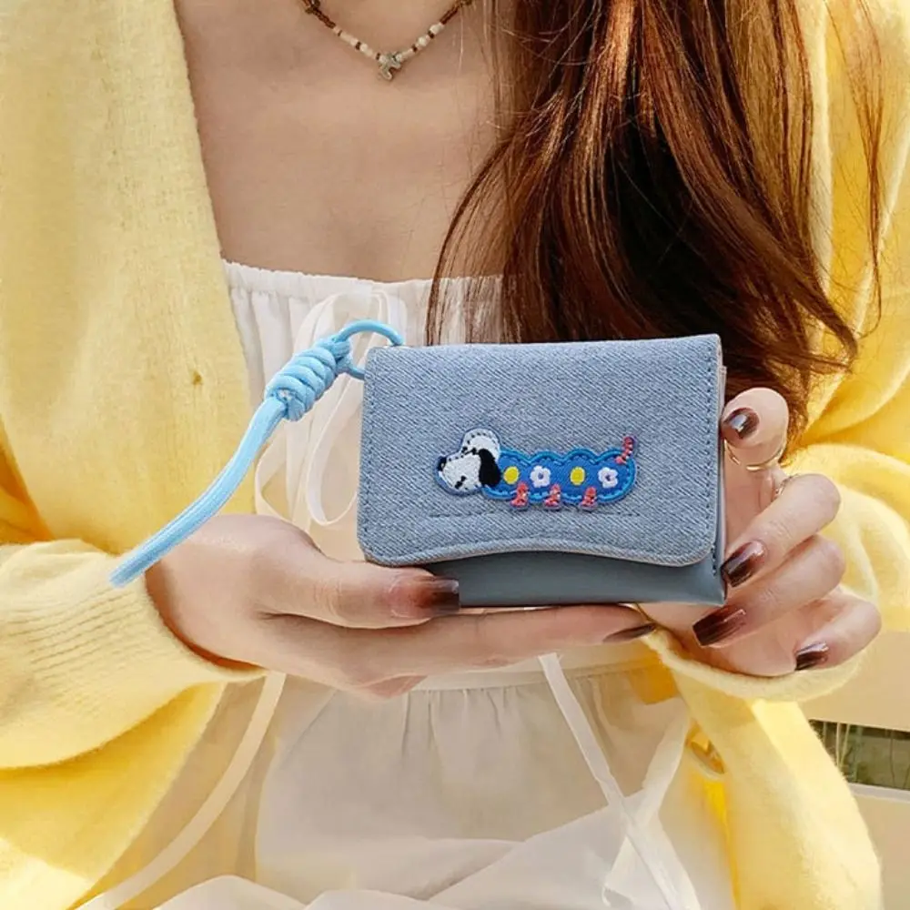 Anti-lost Pu Leather Cute Puppy Short Wallet Korean Style Lanyard Folding Purse Embroidery Change Purse Card Holder Student
Anti-lost Pu Leather Cute Puppy Short Wallet Korean Style Lanyard Folding Purse Embroidery Change Purse Card Holder Student