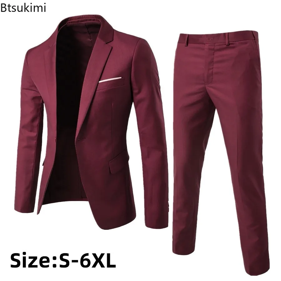 Suits Men Two Piece Sets Pant Set Blazer Turn Down Collar Full Sleeve Slim Waist Coat Long Pants Suit Business Wedding Clothing
Suits Men Two Piece Sets Pant Set Blazer Turn Down Collar Full Sleeve Slim Waist Coat Long Pants Suit Business Wedding Clothing