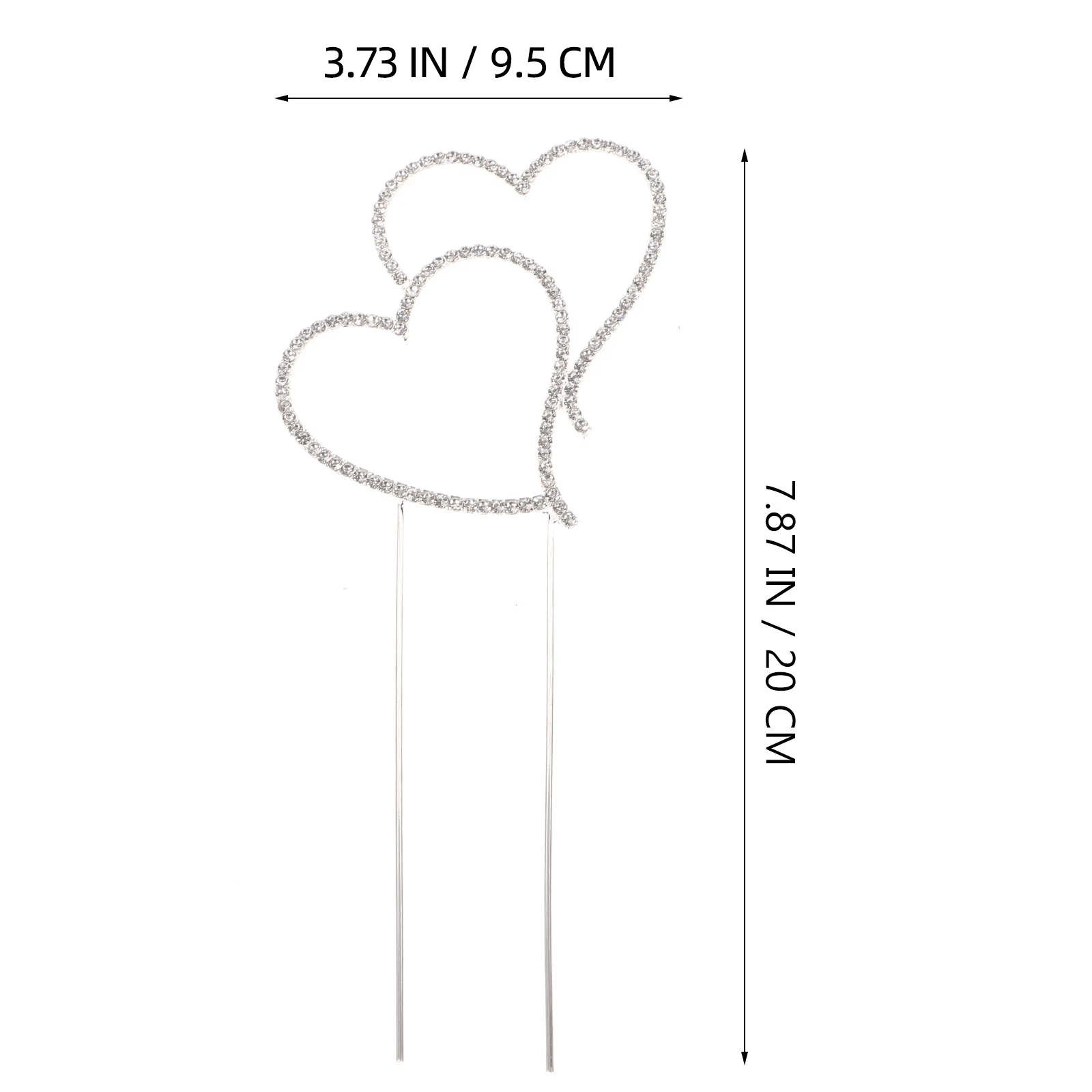 Double Love Heart Cake Topper Crystal Rhinestones Silver-Plated Wedding Decoration Birthday Party Anniversary Dessert
Double Love Heart Cake Topper Crystal Rhinestones Silver-Plated Wedding Decoration Birthday Party Anniversary Dessert