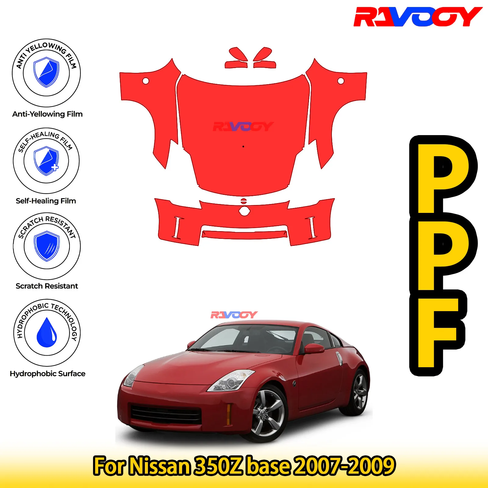 For Nissan 350Z base 2007-2009 Glossy Matte Black Precut front PPF Kit Paint Protection Film
For Nissan 350Z base 2007-2009 Glossy Matte Black Precut front PPF Kit Paint Protection Film