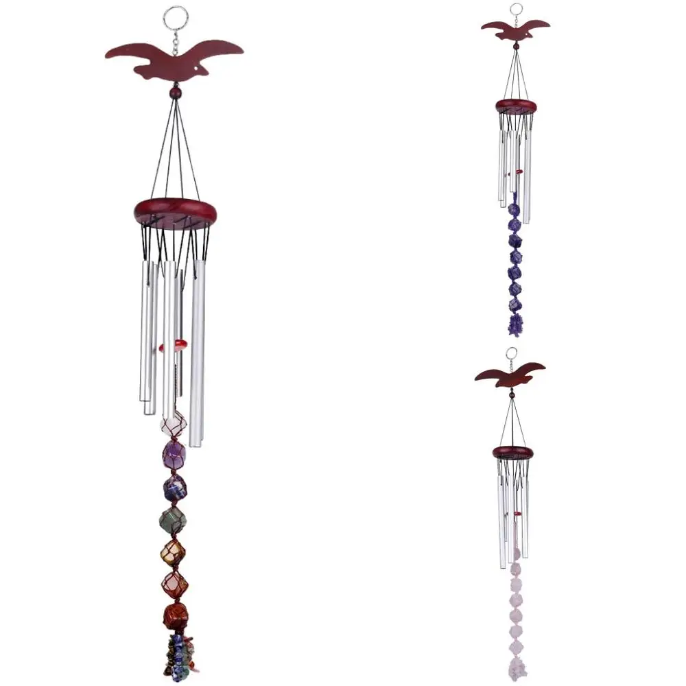 TUMBEELLUWA Healing Crystal Tumbled Stone Wind Chimes with 6 Hollow Aluminum Tubes Windchime Decor for Wall , Patio and Garden
TUMBEELLUWA Healing Crystal Tumbled Stone Wind Chimes with 6 Hollow Aluminum Tubes Windchime Decor for Wall , Patio and Garden