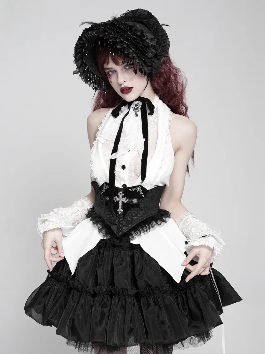Gothic Style Sleeveless Women's Shirt Daily Fashion Devil Fashion Brand Polyester Fabric Casual Style Slim Fit Mid-Length
Gothic Style Sleeveless Women's Shirt Daily Fashion Devil Fashion Brand Polyester Fabric Casual Style Slim Fit Mid-Length