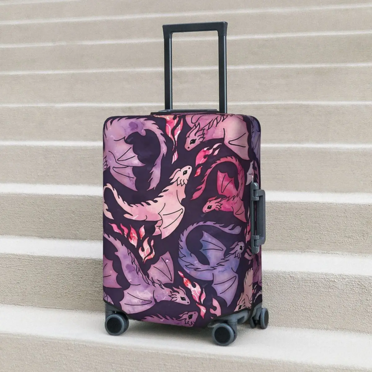 Dragon Fire темно-розовый фиолетовый чехол для чемодана, защитные эластичные защитные чехлы для дорожного багажа на 18-32 дюймов
Dragon Fire темно-розовый фиолетовый чехол для чемодана, защитные эластичные защитные чехлы для дорожного багажа на 18-32 дюймов