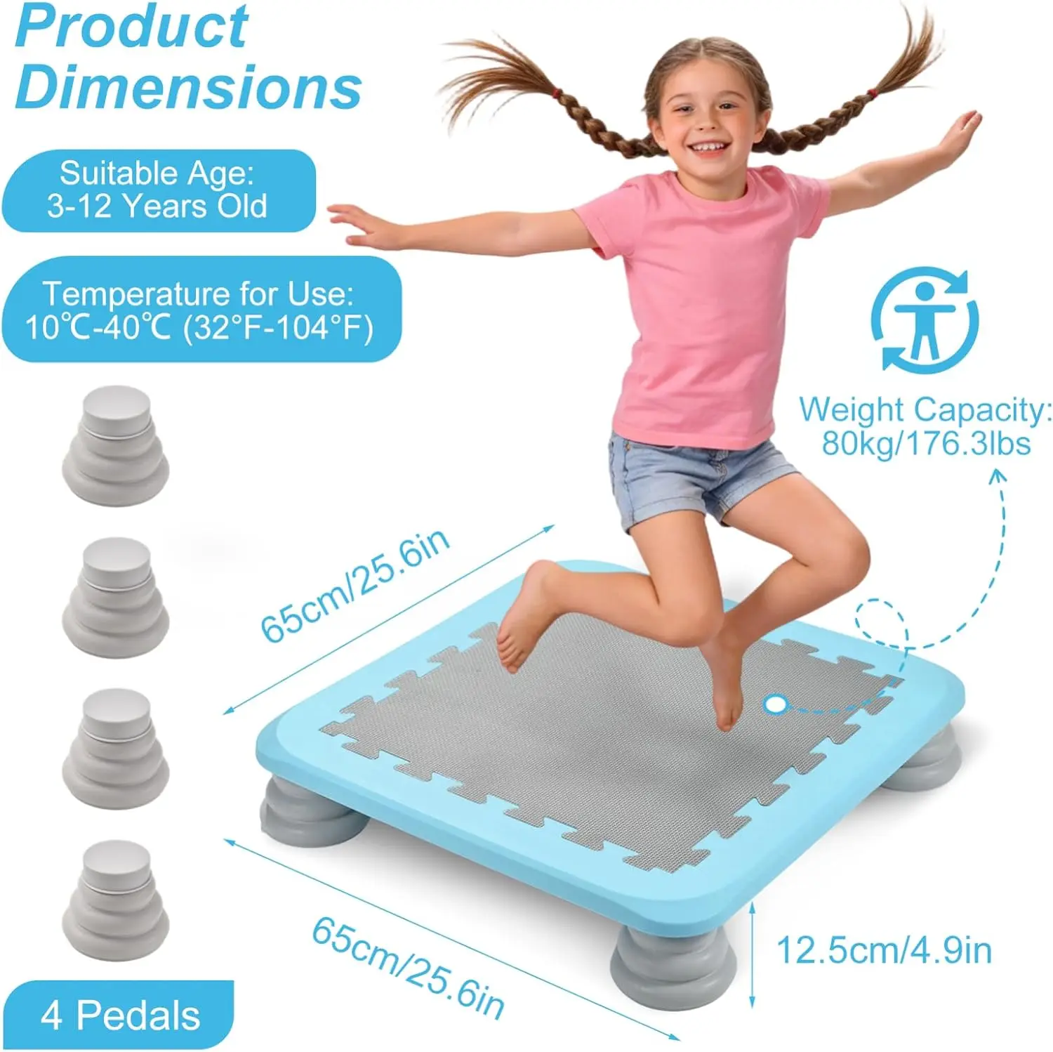 Toddler Trampoline for Indoor & Outdoor, Kids Sensory Training Rebounder – Stable Bouncing Bed for Backyard, Fitness Toy
Toddler Trampoline for Indoor & Outdoor, Kids Sensory Training Rebounder – Stable Bouncing Bed for Backyard, Fitness Toy