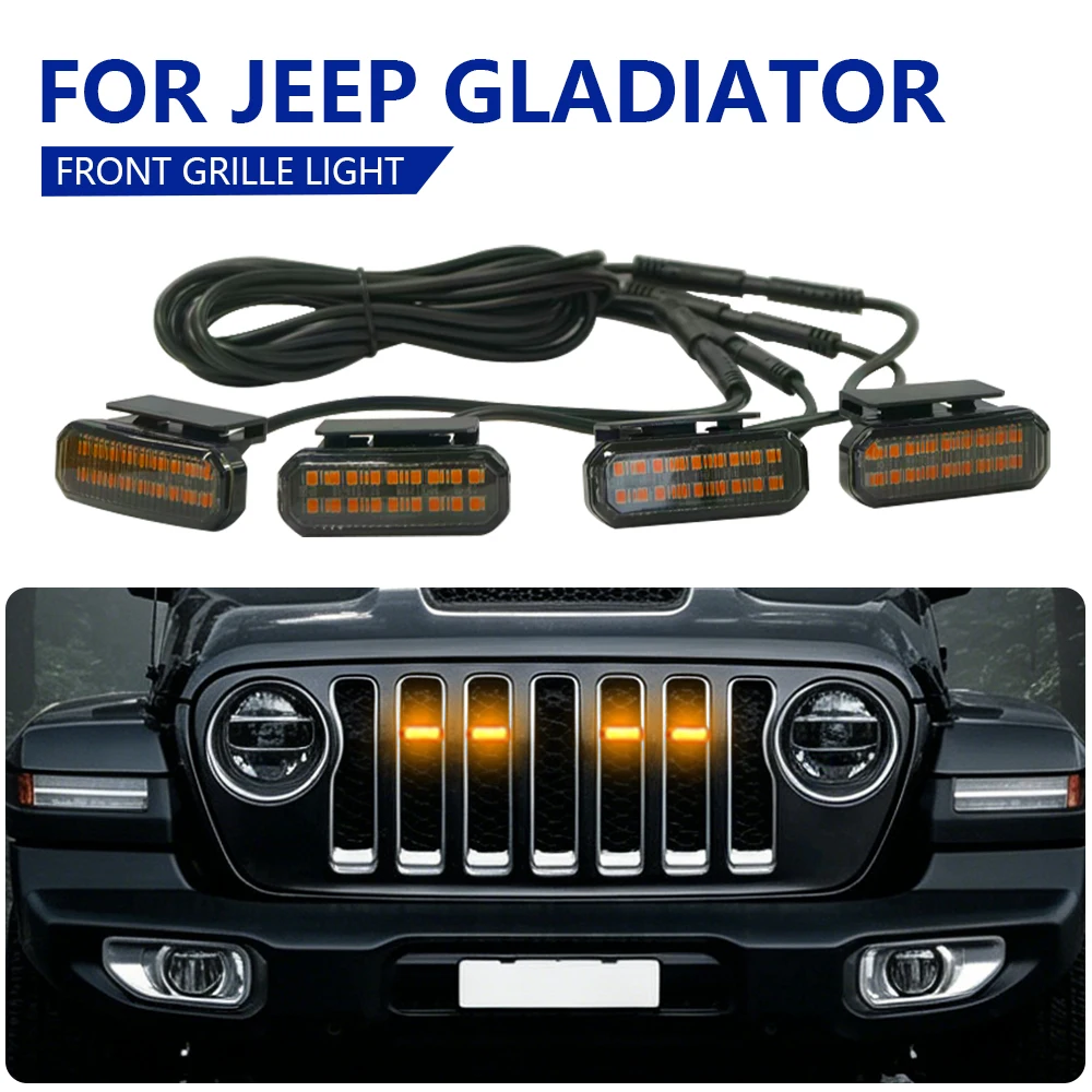 LED Front Grille Warning Lamp Special Car Mesh Installation Safety Alert Light Auto Exterior Mod Parts FOR JEEP GLADIATOR
LED Front Grille Warning Lamp Special Car Mesh Installation Safety Alert Light Auto Exterior Mod Parts FOR JEEP GLADIATOR