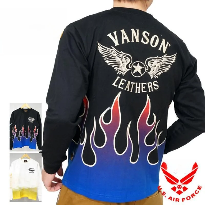 Vason Retro Embroidered Long Sve Cotton T-irt Classic Flame HOTROD Motorcycle round Ne Tee Casual Sle All Seasons
Vason Retro Embroidered Long Sve Cotton T-irt Classic Flame HOTROD Motorcycle round Ne Tee Casual Sle All Seasons