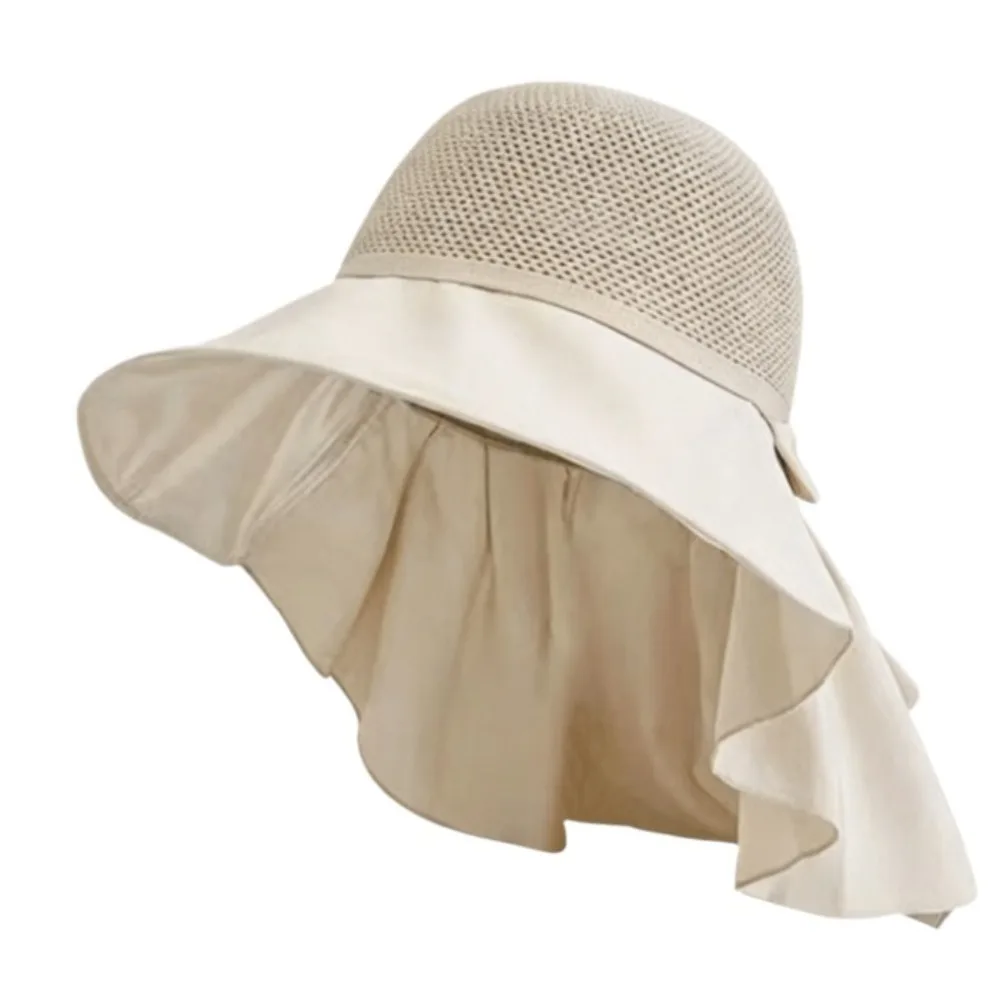 Korean Style Women Wide Brim Sun Hat Neck Flap Wide Brim Sun Protection Cap Breathable UPF50+ Summer Beach Hat
Korean Style Women Wide Brim Sun Hat Neck Flap Wide Brim Sun Protection Cap Breathable UPF50+ Summer Beach Hat