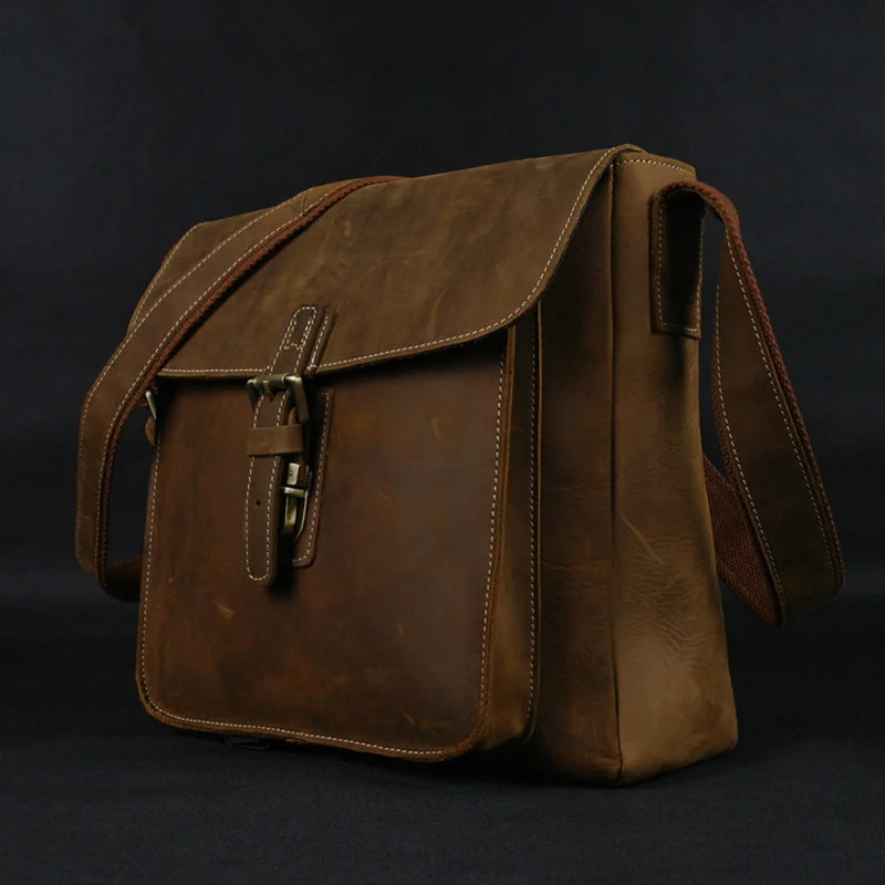 Horse Vintage Crazy Leather men Messenger Bag Genuine Shoulder crossbody bag sling Leisure Casual Brown
Horse Vintage Crazy Leather men Messenger Bag Genuine Shoulder crossbody bag sling Leisure Casual Brown
