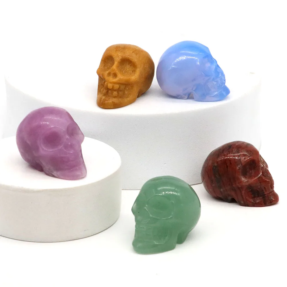 1.2" Skull Statue Natural Stone Crystal Quartz Carved Energy Reiki Healing Mineral Figurine Decor Ornament Crafts Halloween Gift
1.2" Skull Statue Natural Stone Crystal Quartz Carved Energy Reiki Healing Mineral Figurine Decor Ornament Crafts Halloween Gift