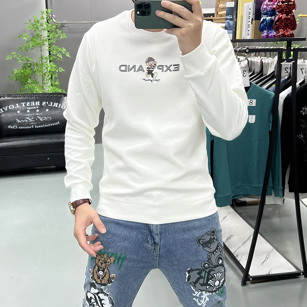  Мужская рубашка-пуловер, осень-зима 2021, новая модная толстовка с длинным рукавом, молодежная толстовка с мультяшным принтом, мужская одежда с круглым вырезом
Мужская рубашка-пуловер, осень-зима 2021, новая модная толстовка с длинным рукавом, молодежная толстовка с мультяшным принтом, мужская одежда с круглым вырезом