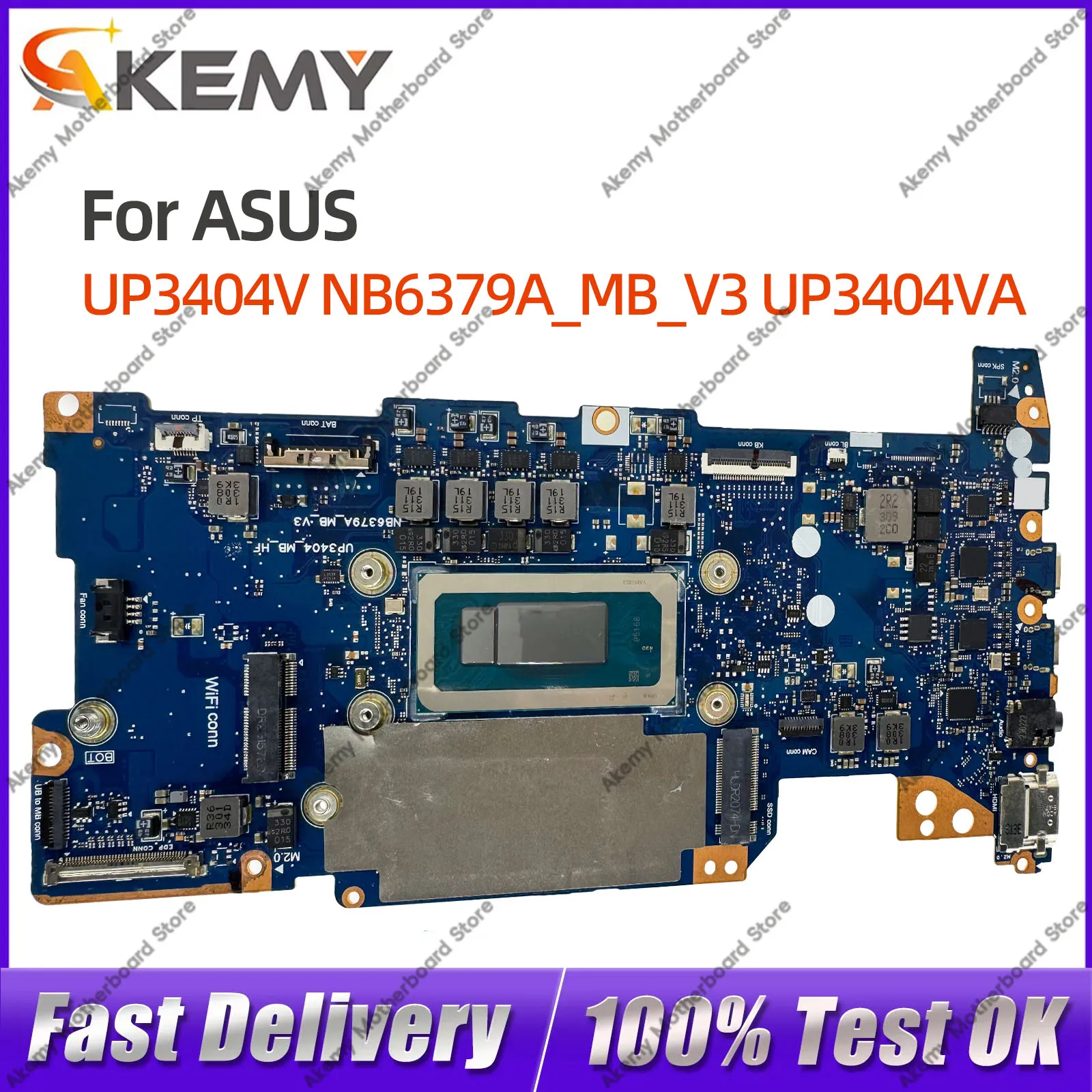 NB6379A_MB_V3 Laptop Motherboard For ASUS ZenBook Duo UP3404V NB6379A_MB_V3 UP3404VA Mainboard With 13th Gen i5 i7 i9 tests OK
NB6379A_MB_V3 Laptop Motherboard For ASUS ZenBook Duo UP3404V NB6379A_MB_V3 UP3404VA Mainboard With 13th Gen i5 i7 i9 tests OK
