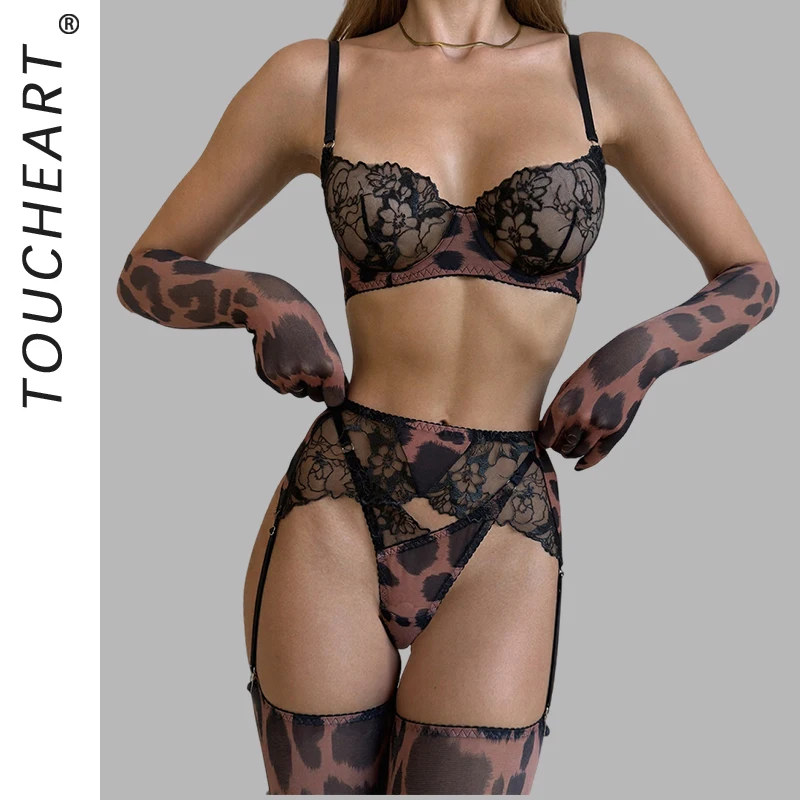 Toucheart Erotic Lingerie with Gloves 5PCS Embroidery Lace Leopard Print Patchwork Bodyshaping Seductive Sexy Elegant Erotic Set
Toucheart Erotic Lingerie with Gloves 5PCS Embroidery Lace Leopard Print Patchwork Bodyshaping Seductive Sexy Elegant Erotic Set