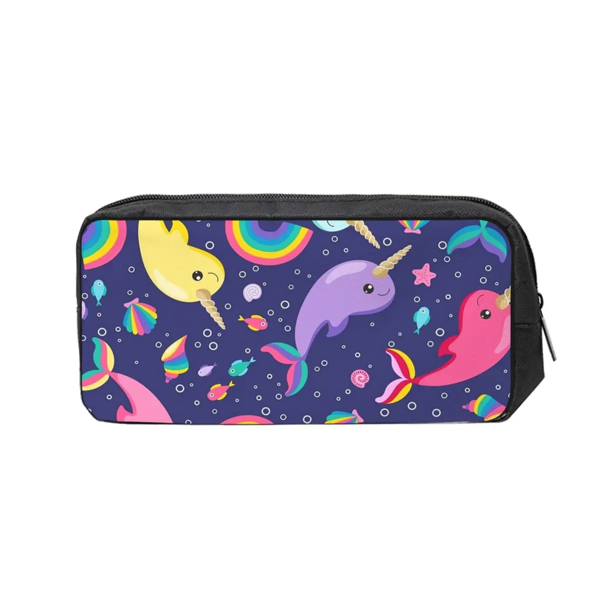 Rainbow Narwhals Under The Sea Blue Pencil Cases for Student Gifts Pen Box Pencil Bag Large Capacity Pencil Pouch Pen Holder
Rainbow Narwhals Under The Sea Blue Pencil Cases for Student Gifts Pen Box Pencil Bag Large Capacity Pencil Pouch Pen Holder