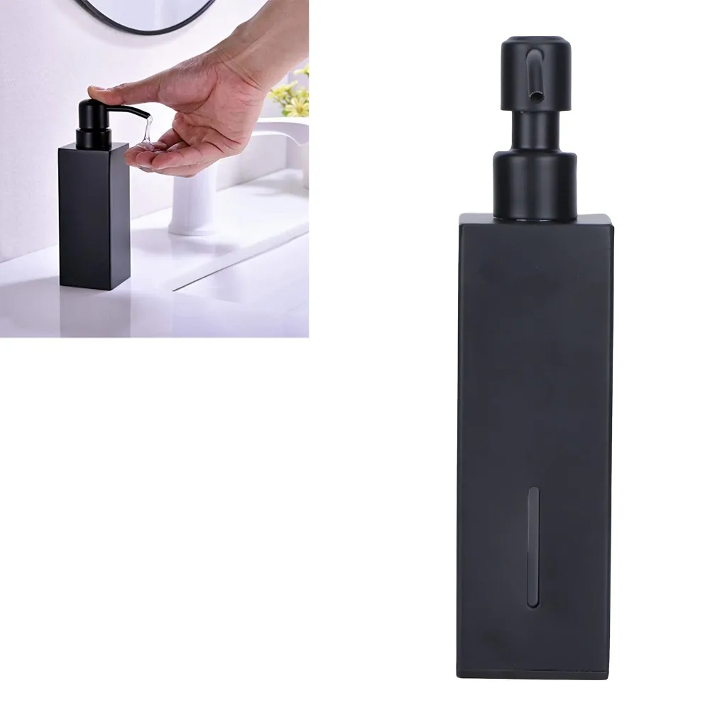 304 Stainless Steel Soap Dispenser Black Square Pump Bottle 200ml Capacity Leak Proof Shampoo Dispenser
304 Stainless Steel Soap Dispenser Black Square Pump Bottle 200ml Capacity Leak Proof Shampoo Dispenser