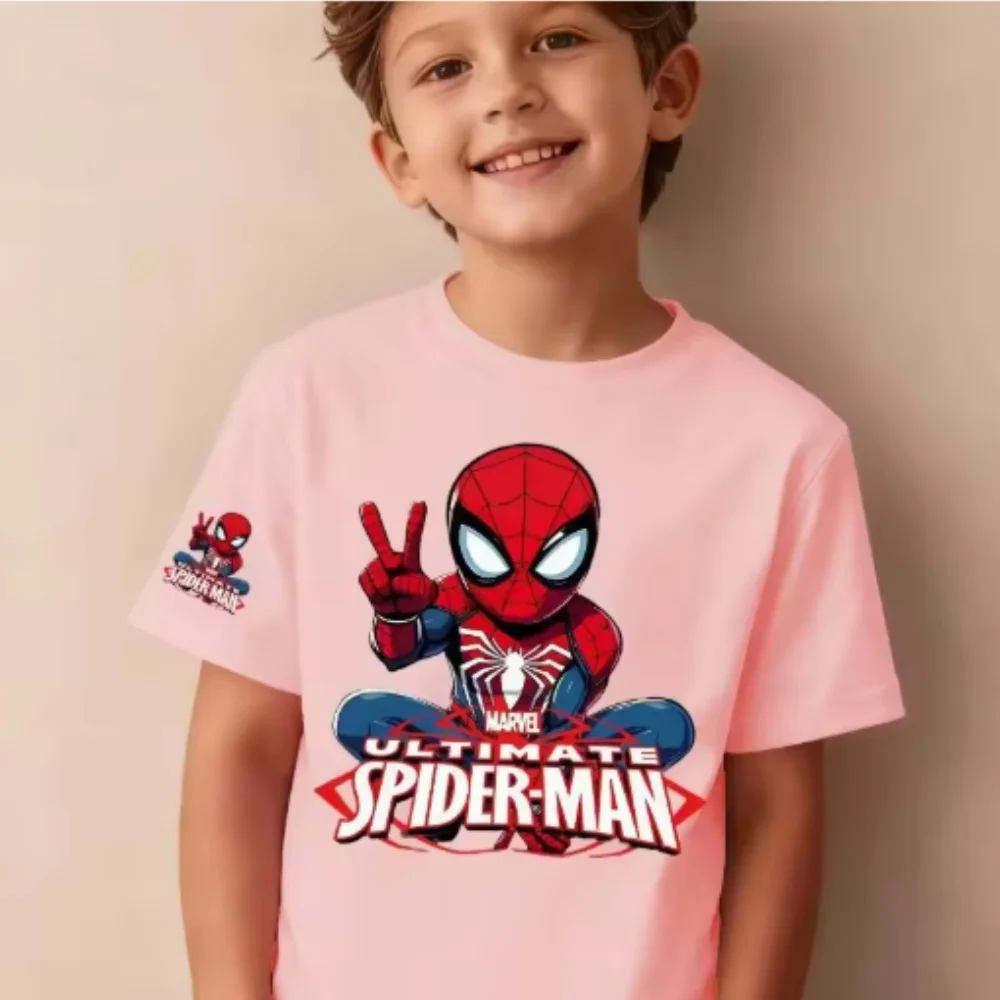 Summer children's T-shirt fashionable and cool Spider Man cartoon print mesh round neck parent-child outfit short sleeved
Summer children's T-shirt fashionable and cool Spider Man cartoon print mesh round neck parent-child outfit short sleeved
