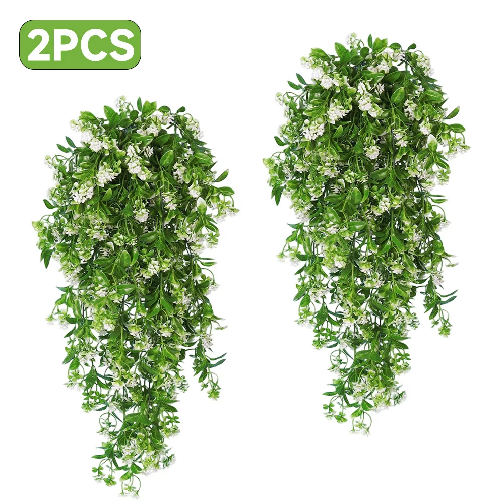 2PCS Artificial Hanging Plants with White Flowers, Fake Ivy Vines Greenery, Faux Hanging Plants for Wall, Indoor Outdoor Home Decor, Kitchen, Bedroom, Living Room, Balcony, Garden, Wedding, Party Decoration
2PCS Artificial Hanging Plants with White Flowers, Fake Ivy Vines Greenery, Faux Hanging Plants for Wall, Indoor Outdoor Home Decor, Kitchen, Bedroom, Living Room, Balcony, Garden, Wedding, Party Decoration