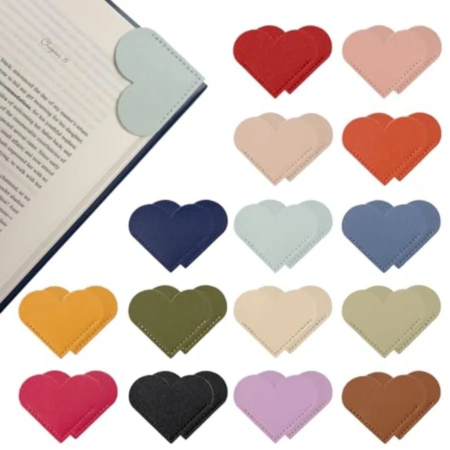 30 Packs Leather Heart Book Marks for Reading Women - Cute Bookmarks for Book Lovers - Unique Gifts for Women
30 Packs Leather Heart Book Marks for Reading Women - Cute Bookmarks for Book Lovers - Unique Gifts for Women