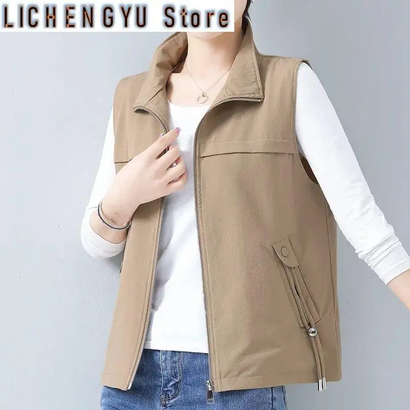 Women's Vest Coat Autumn New Korean Double-layer Slim Sleeveless Thin Ladies Vest Jacket Waistcoat Female Tops
Women's Vest Coat Autumn New Korean Double-layer Slim Sleeveless Thin Ladies Vest Jacket Waistcoat Female Tops