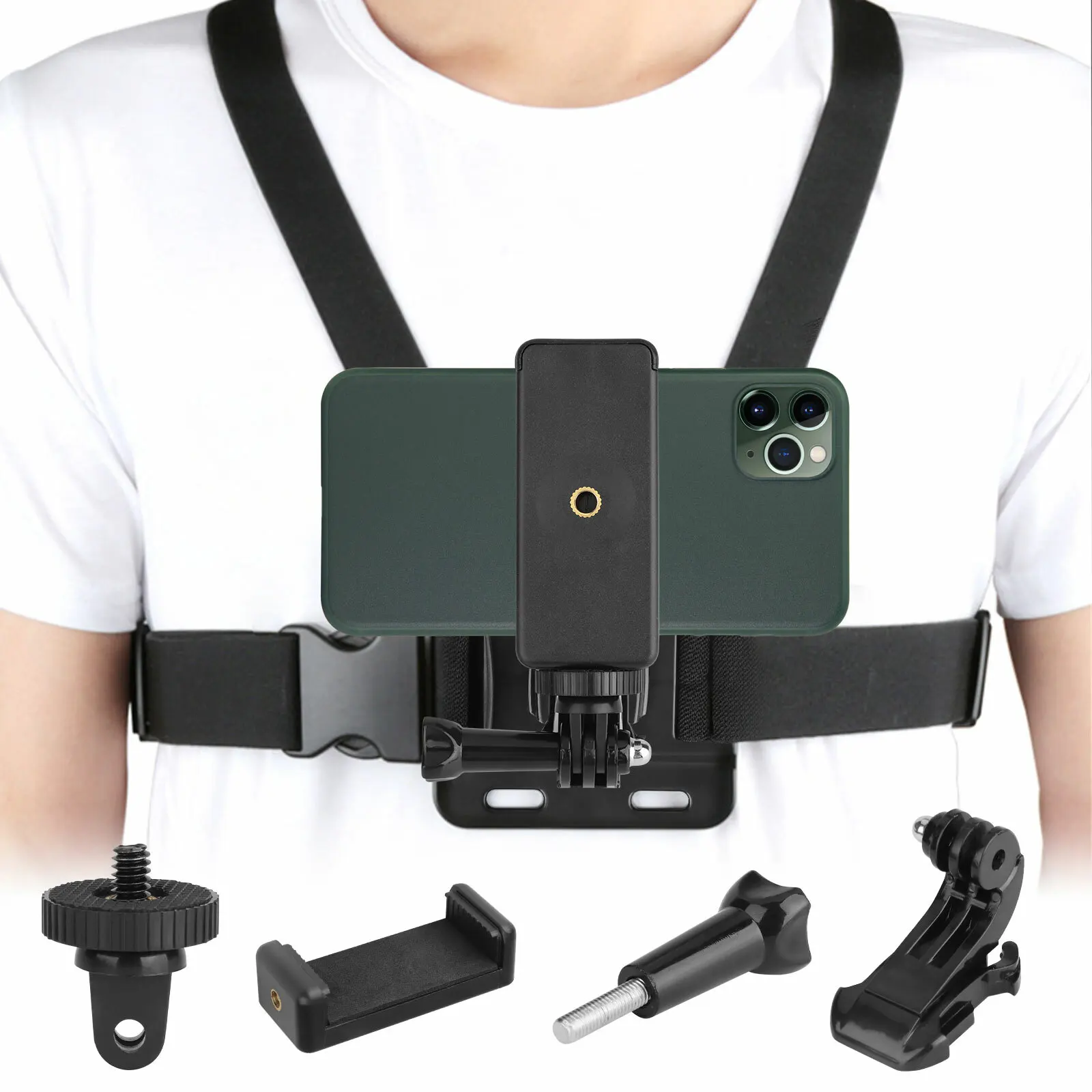Chest Harness Body Strap Mount Accessories Adjustable for iPhone GoPro Android
Chest Harness Body Strap Mount Accessories Adjustable for iPhone GoPro Android