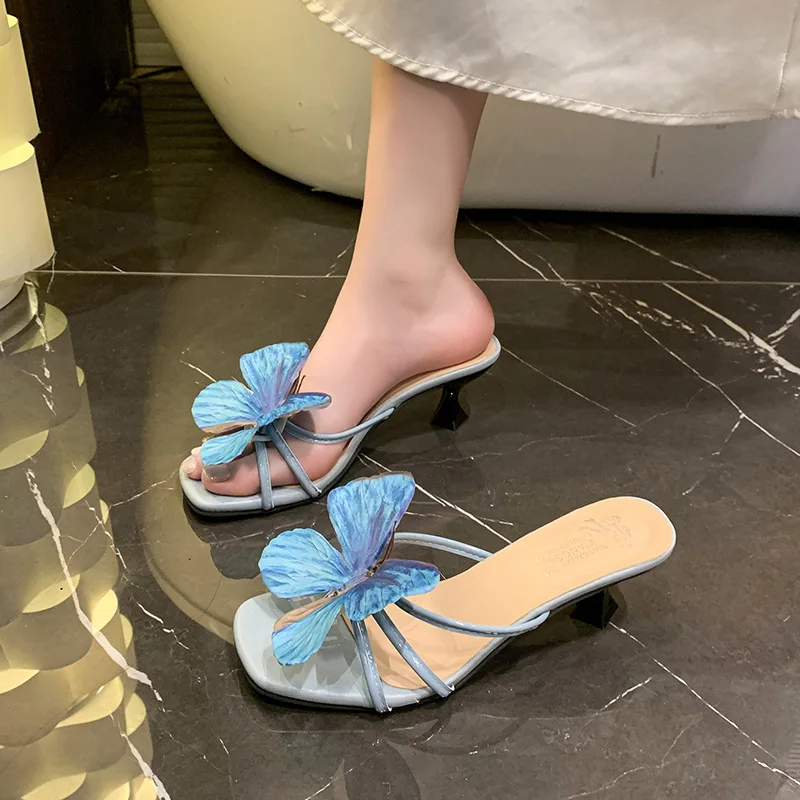 Women Elegant High Heels Slippers Butterfly Decoration Peep Toe Sandals Fashion Stilettos Heels Party Dress Shoe Sandalias Mujer
Women Elegant High Heels Slippers Butterfly Decoration Peep Toe Sandals Fashion Stilettos Heels Party Dress Shoe Sandalias Mujer